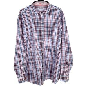 Tommy Bahama Island Zone Shirt‎ Mens XXL Colorful Linen Blend Long Sleeve Plaid
